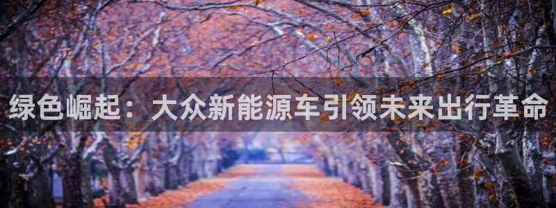 888新宝gg：绿色崛起：大众新能源车引
