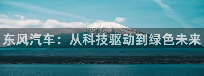 96新宝gg：东风汽车：从科技驱动到绿色