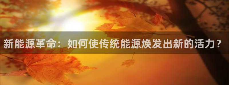 新宝gg娱乐上皇巢网:新能源革命:如何使传统能源焕发出新的活