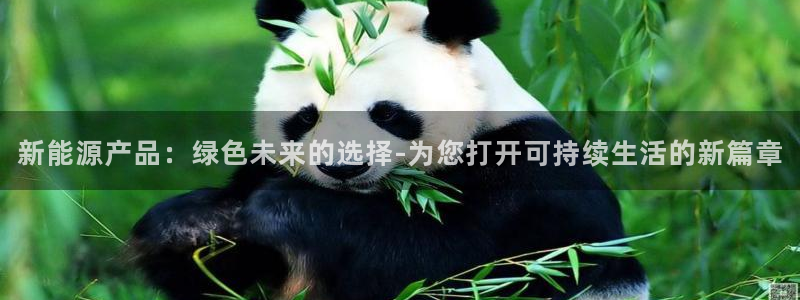 新宝gg4:新能源产品:绿色未来的选择-为您打开可持续生活的