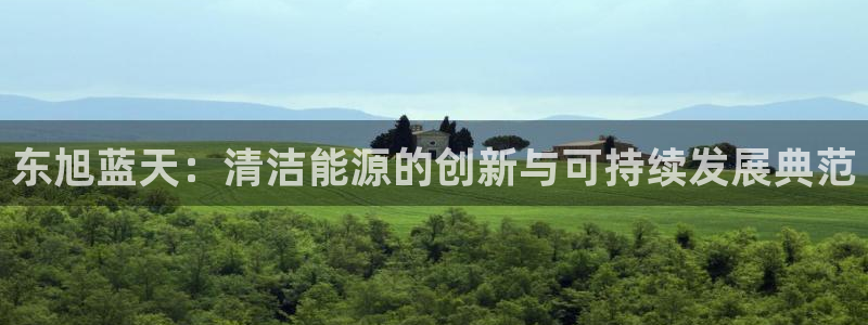 新宝gg赚钱:东旭蓝天:清洁能源的创新与可持续发展典范
