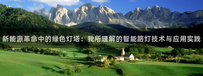 新宝gg6娱乐注册网址:新能源革命中的绿色灯塔:我所理解的智